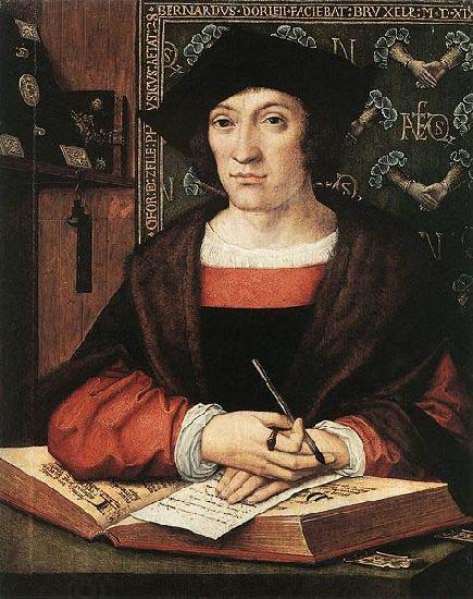 Bernard van orley Joris van Zelle,1519, Oil on oak panel oil painting picture